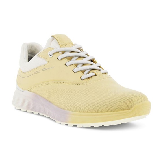 Ecco S-Three damskie buty golfowe, jasnożółte