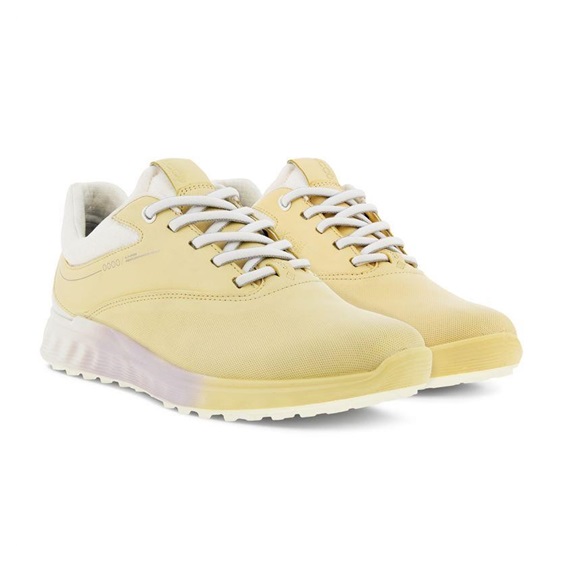 Ecco S-Three damskie buty golfowe, jasnożółte