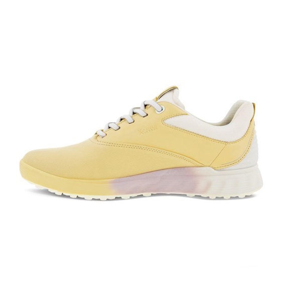 Ecco S-Three damskie buty golfowe, jasnożółte