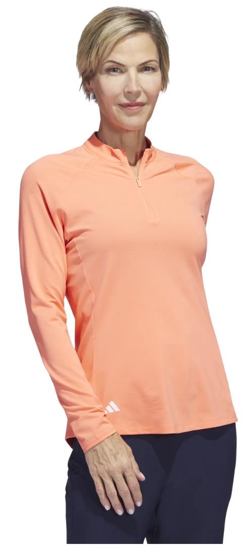 Adidas Solid Quarter Zip Long Sleeve męska bluza, coral fusion