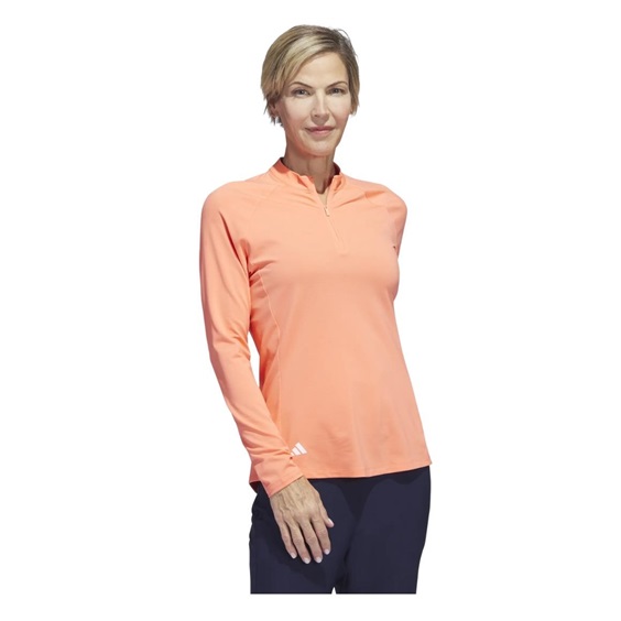 Adidas Solid Quarter Zip Long Sleeve męska bluza, coral fusion