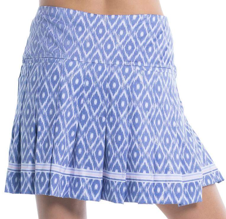 Lucky in Love Ikat Pleated spódnica golfowa, fioletowa