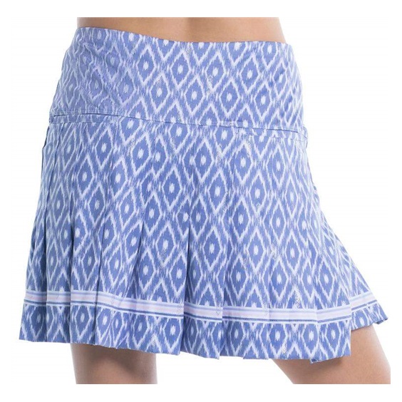 Lucky in Love Ikat Pleated spódnica golfowa, fioletowa