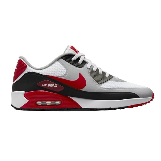 Nike Air Max 90G unisex buty golfowe, biało/czerwone