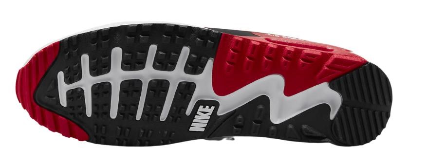 Nike Air Max 90G unisex buty golfowe, biało/czerwone