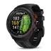 Garmin Approach S70 47 mm GPS zegarek golfowy, czarna ceramiczna luneta/czarny pasek silikonowy