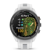Garmin Approach S70 42 mm GPS zegarek golfowy, ceramiczna luneta czarna/pasek silikonowy biały