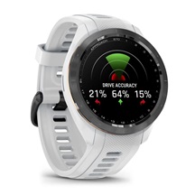 Garmin Approach S70 42 mm GPS zegarek golfowy, ceramiczna luneta czarna/pasek silikonowy biały