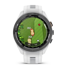 Garmin Approach S70 42 mm GPS zegarek golfowy, ceramiczna luneta czarna/pasek silikonowy biały