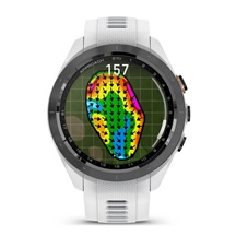 Garmin Approach S70 42 mm GPS zegarek golfowy, ceramiczna luneta czarna/pasek silikonowy biały
