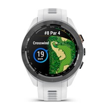Garmin Approach S70 42 mm GPS zegarek golfowy, ceramiczna luneta czarna/pasek silikonowy biały