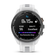 Garmin Approach S70 42 mm GPS zegarek golfowy, ceramiczna luneta czarna/pasek silikonowy biały