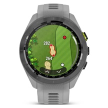 Garmin Approach S70 42 mm zegarek GPS, czarna ceramiczna luneta/pasek Powder Grey