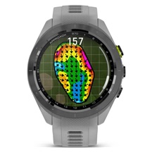 Garmin Approach S70 42 mm zegarek GPS, czarna ceramiczna luneta/pasek Powder Grey