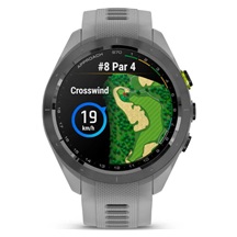 Garmin Approach S70 42 mm zegarek GPS, czarna ceramiczna luneta/pasek Powder Grey