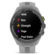 Garmin Approach S70 42 mm zegarek GPS, czarna ceramiczna luneta/pasek Powder Grey