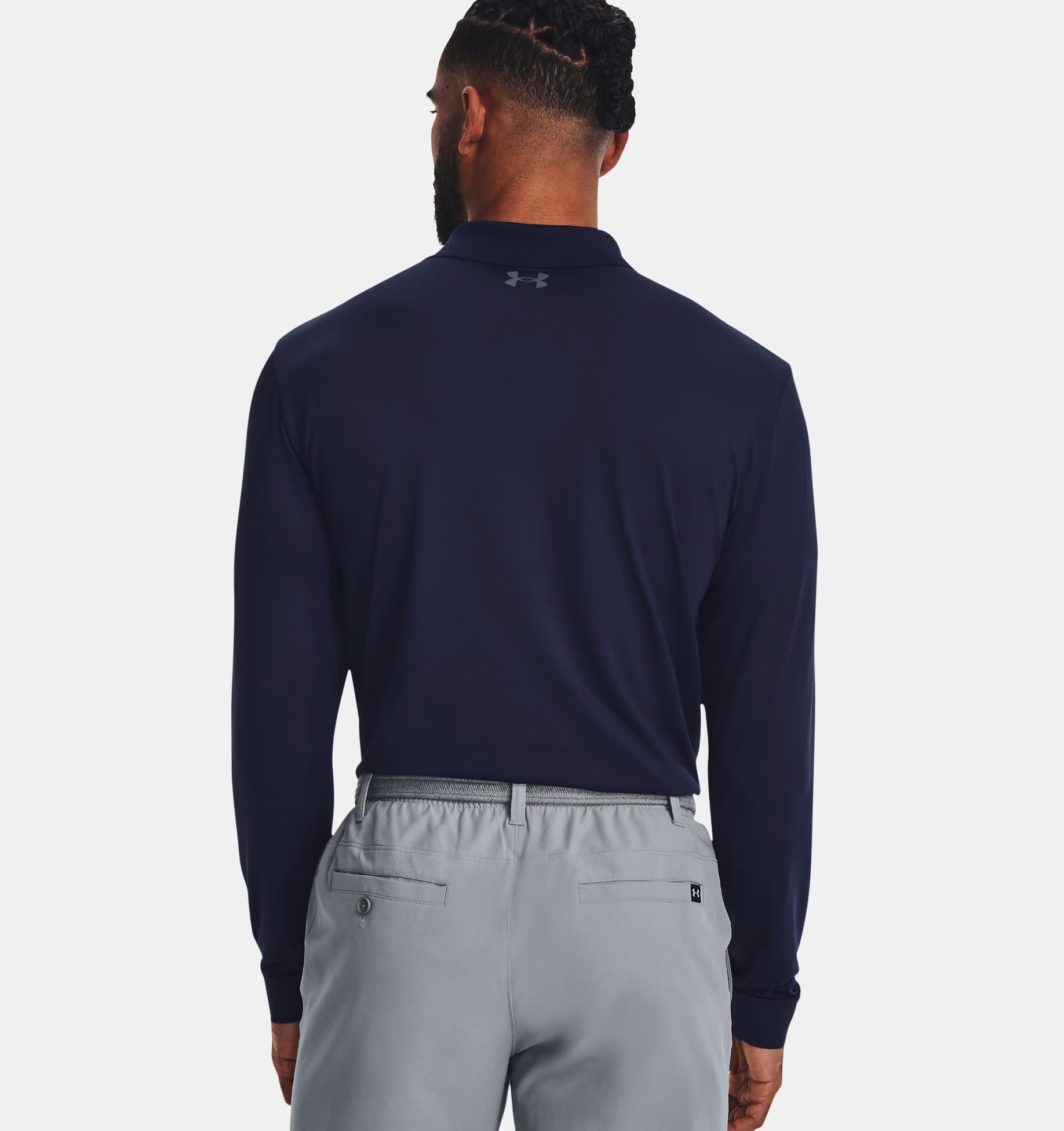 Under Armour Matchplay męskie polo z długim rękawem, granatowe