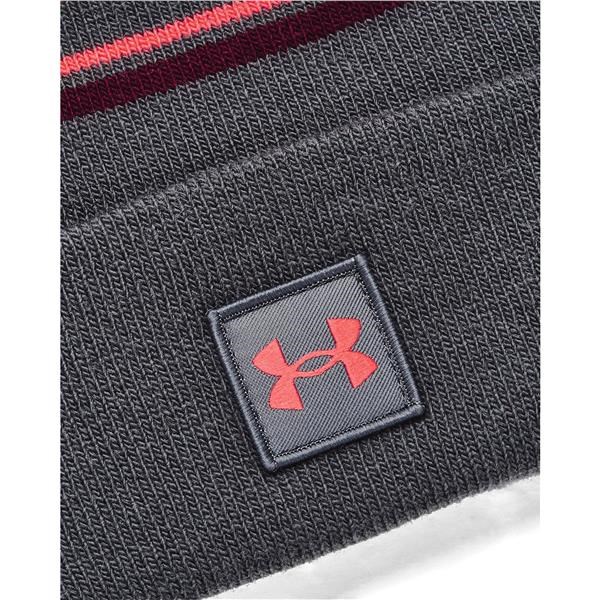 Under Armour Halftime Pom pánská męska czapka zimowa, szaro/czerwona