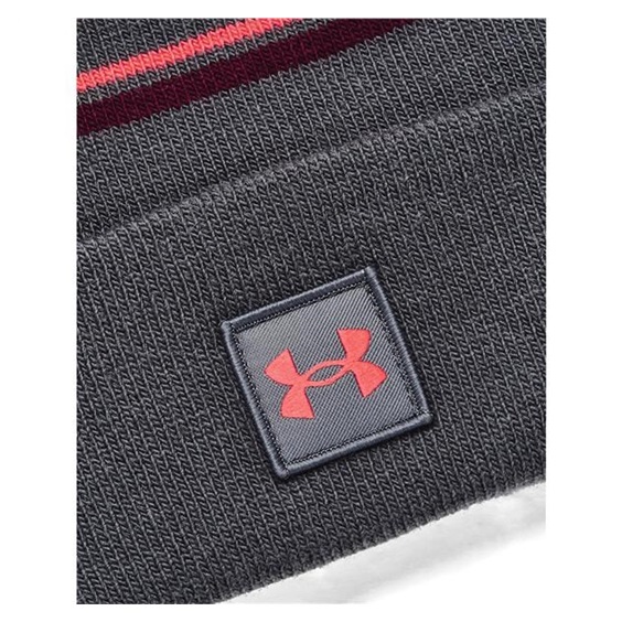 Under Armour Halftime Pom pánská męska czapka zimowa, szaro/czerwona
