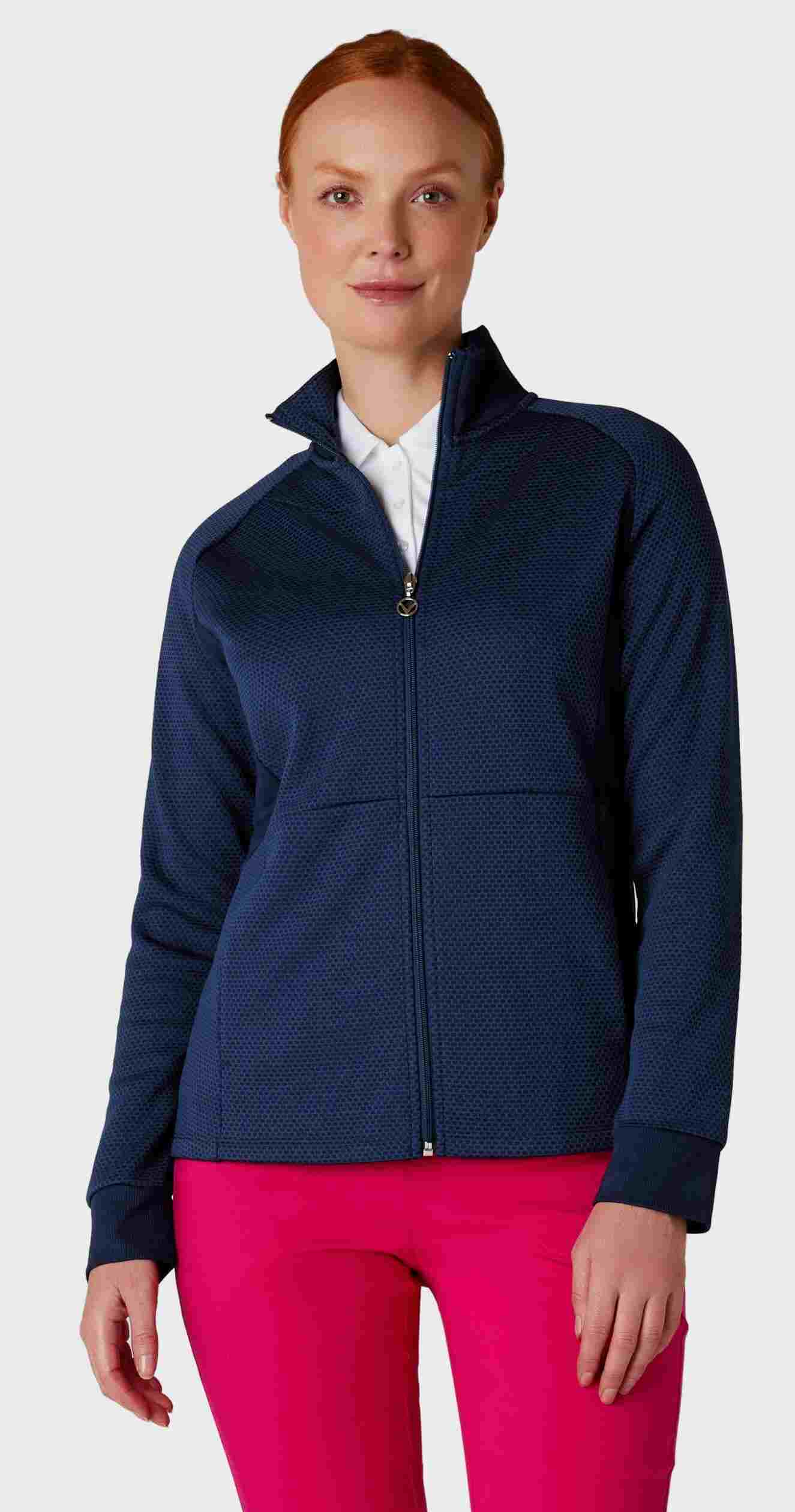 Callaway Full Zip Hexagon damska kurtka, granatowa