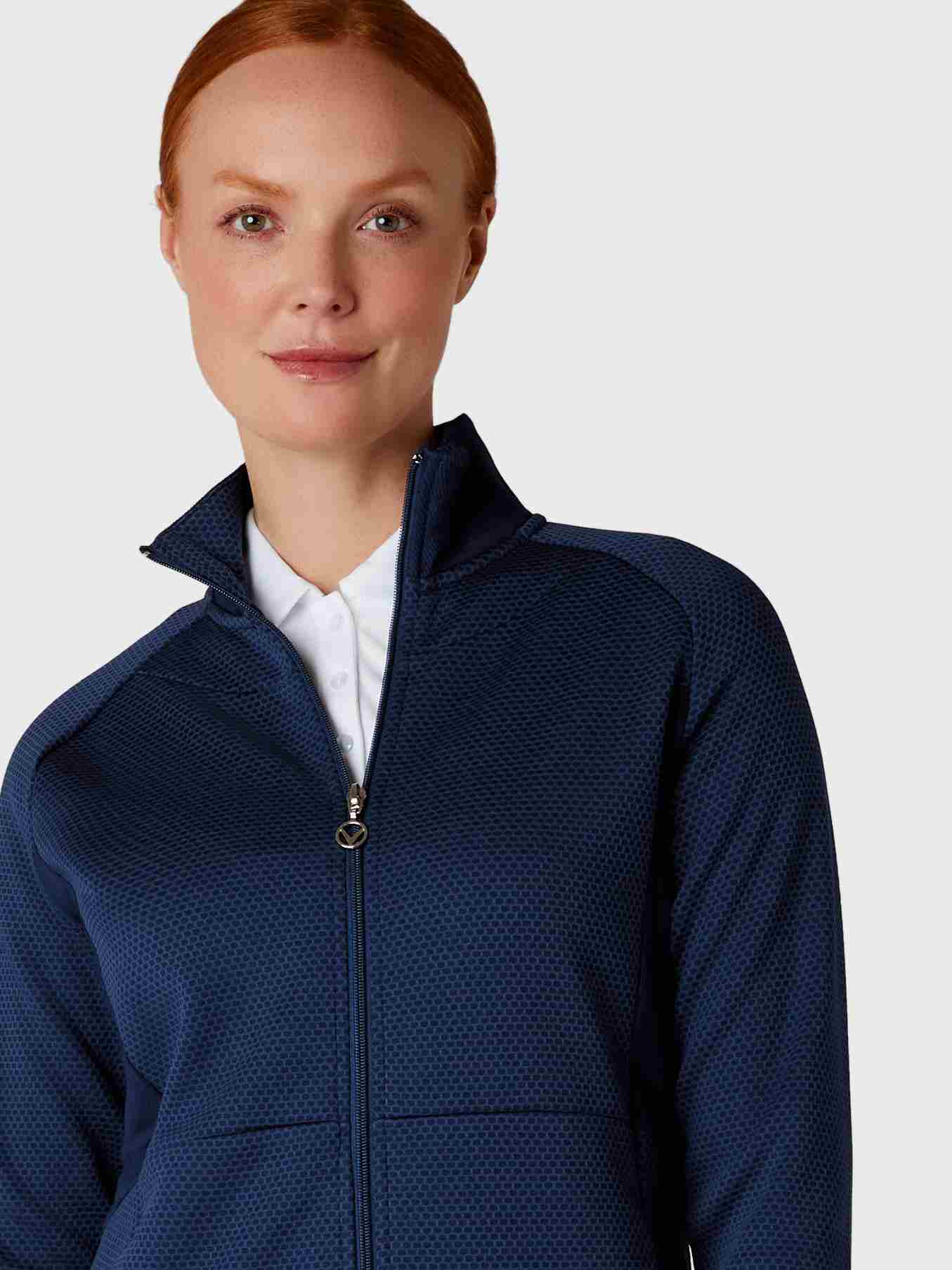 Callaway Full Zip Hexagon damska kurtka, granatowa