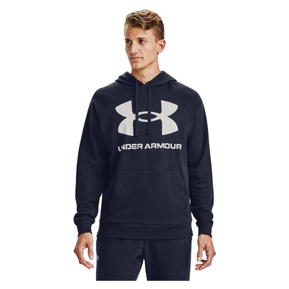 Under Armour Rival Fleece Big Logo Hoodie męska bluza, granatowa