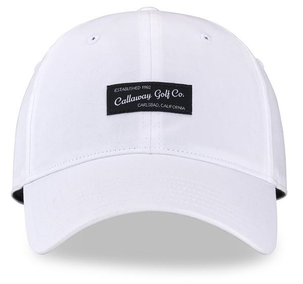 Callaway Relaxed Retro męska czapka z daszkiem, biało/czarna