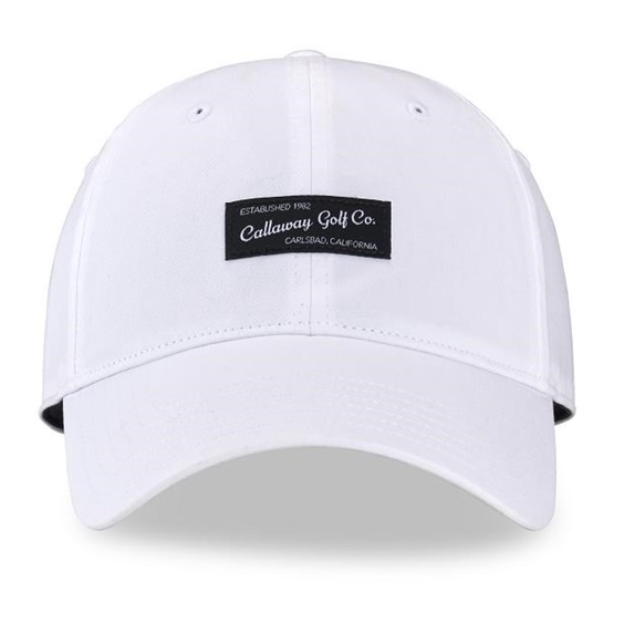 Callaway Relaxed Retro męska czapka z daszkiem, biało/czarna