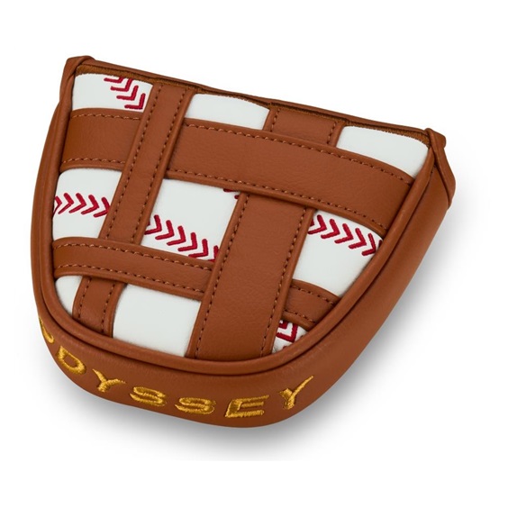Odyssey Baseball Mallet Putter headcover, brązowo/biały