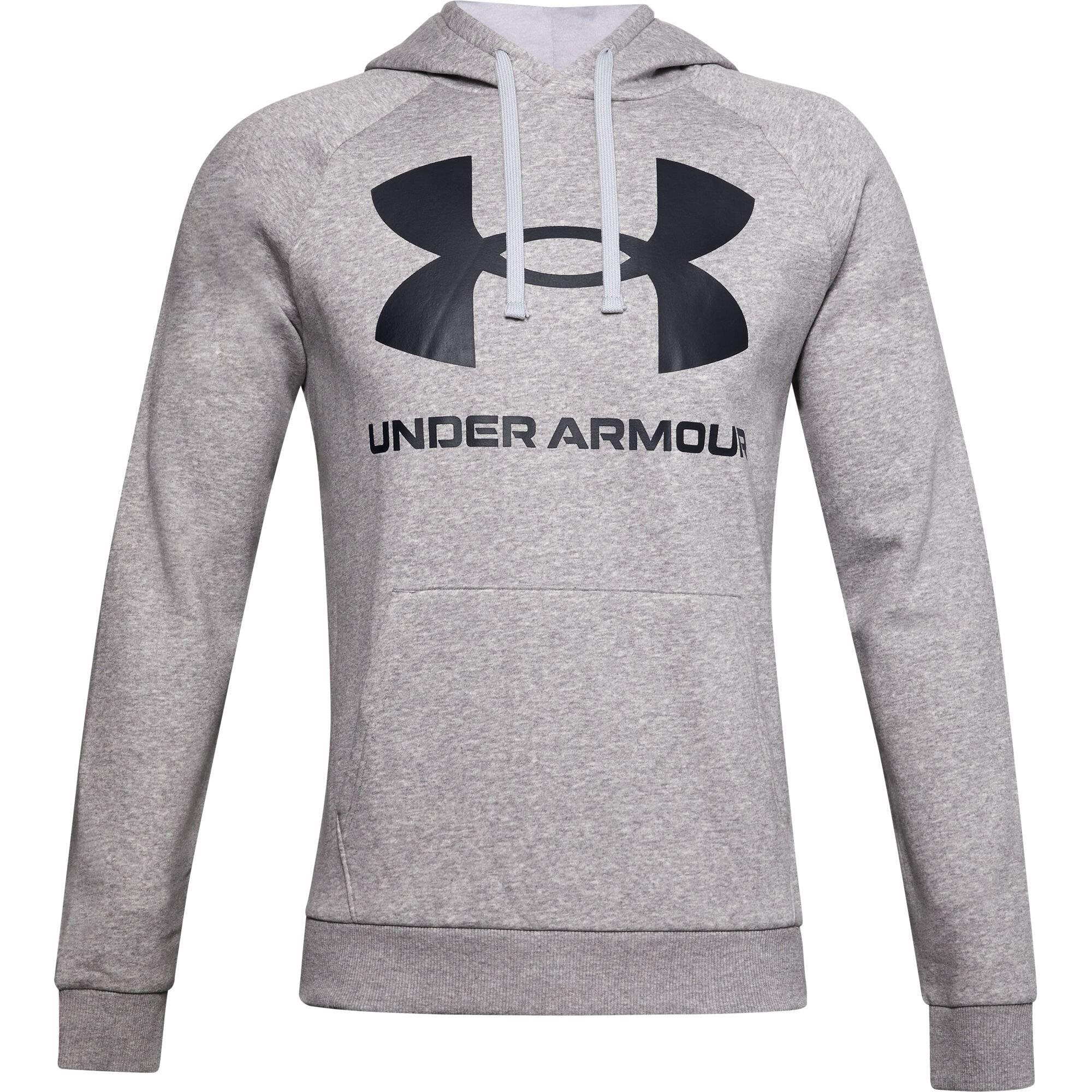 Under Armour Rival Fleece Big Logo Hoodie męska bluza, szara