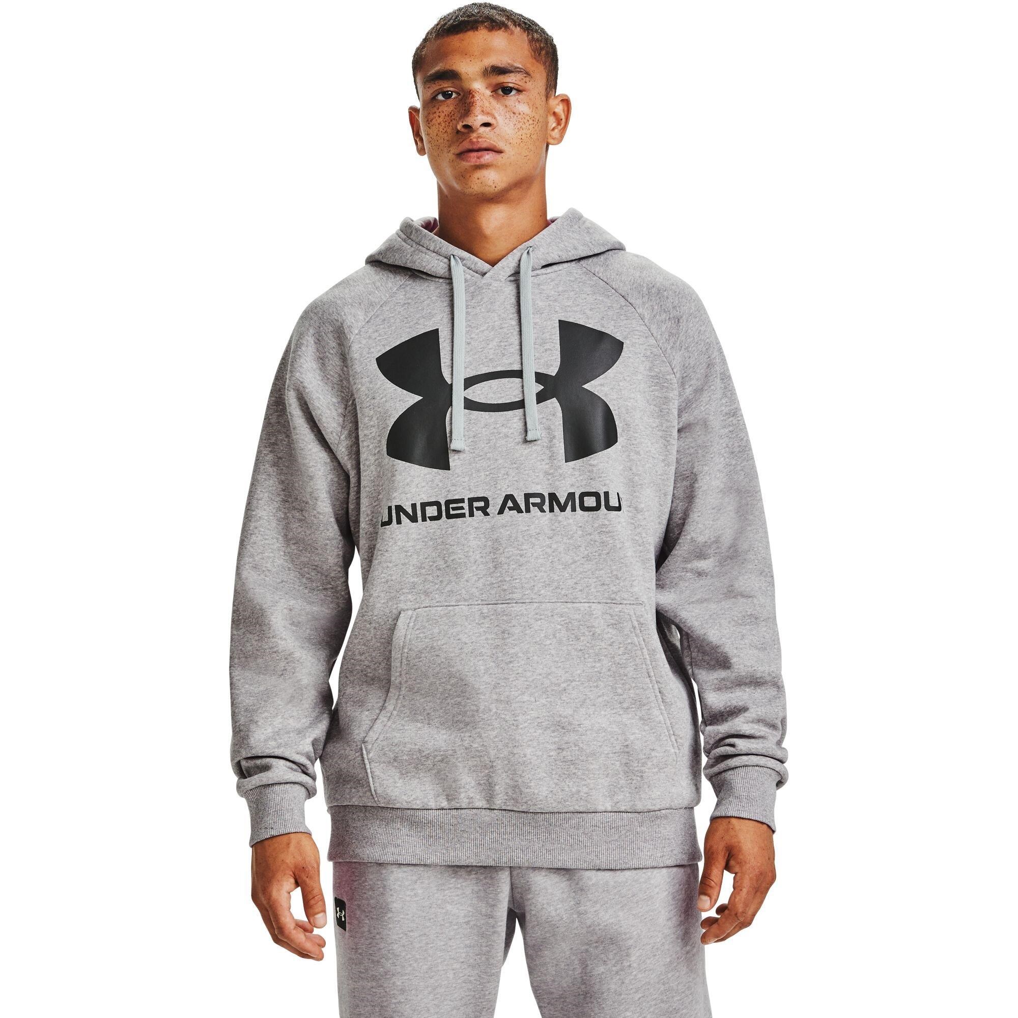Under Armour Rival Fleece Big Logo Hoodie męska bluza, szara