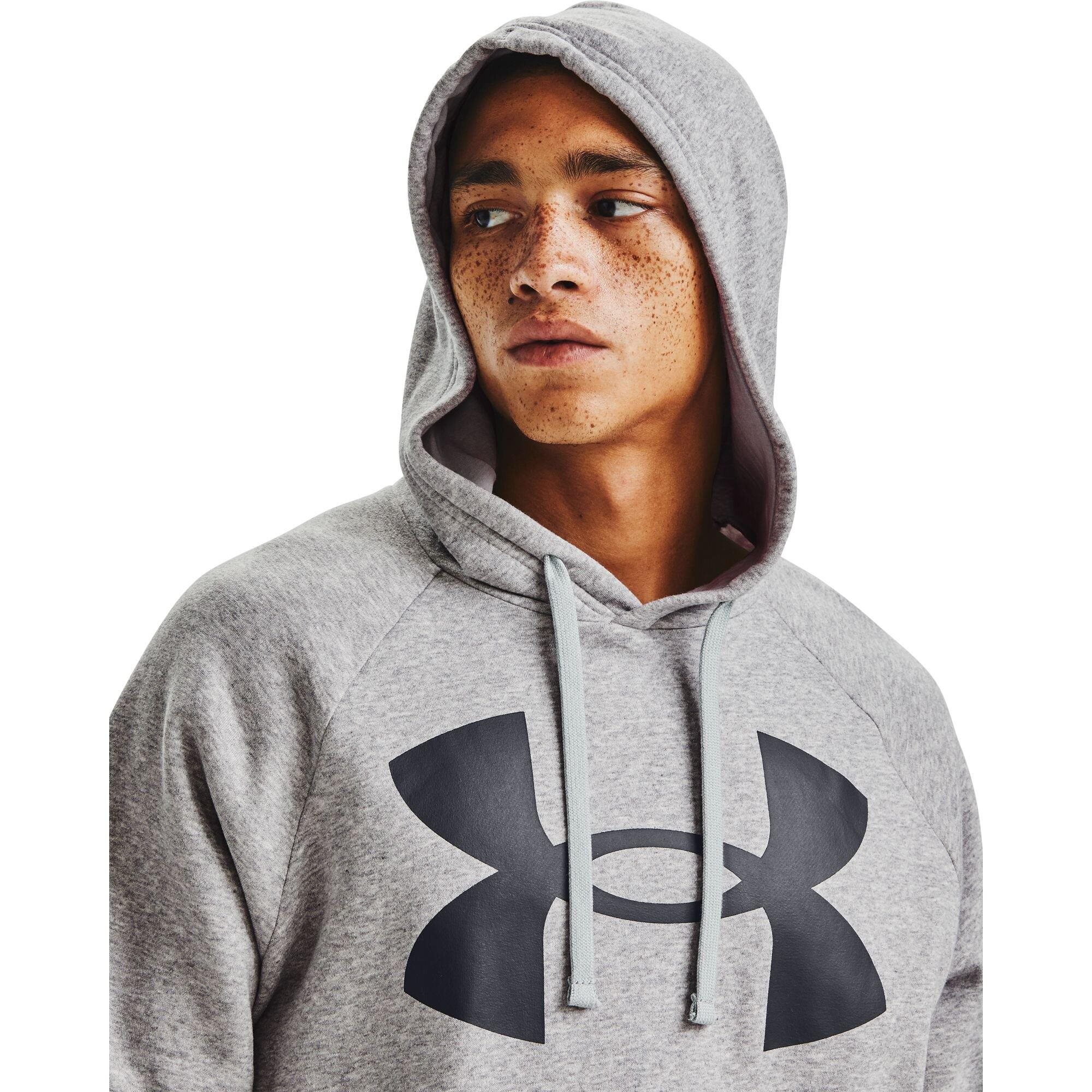 Under Armour Rival Fleece Big Logo Hoodie męska bluza, szara