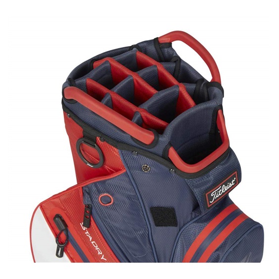 Titleist 14 StaDry cart bag, granatowo/czerwono/biały