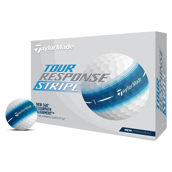 TaylorMade Tour Response Stripe piłki golfowe, niebieskie