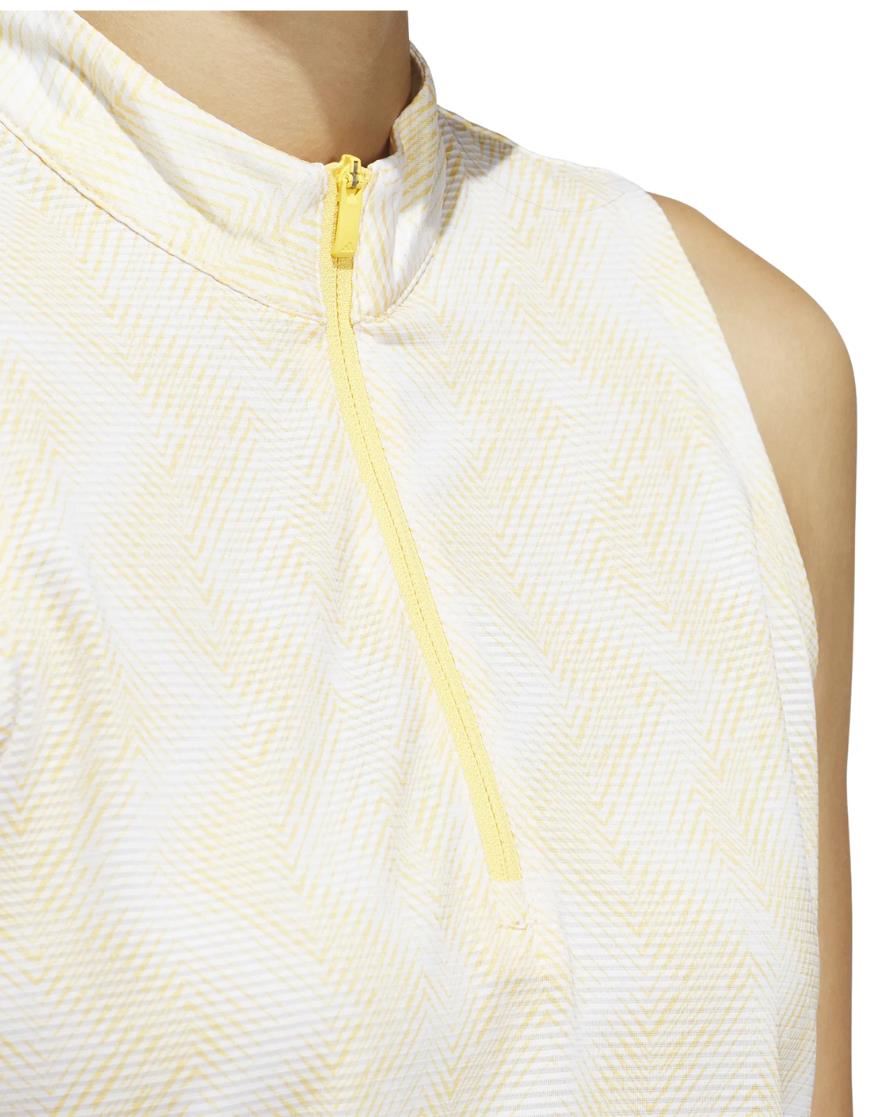 Adidas Ultimate365 Ottoman Printed damskie polo, żółte