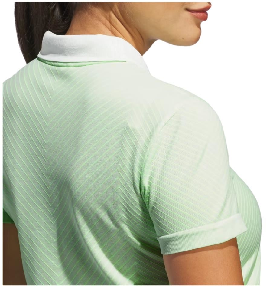 Adidas Ultimate365 Tour PrimeKnit damskie polo, crytsal jade