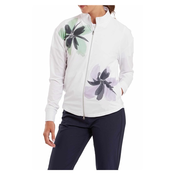 FootJoy Lightweight Full-Zip damska kurtka, biała