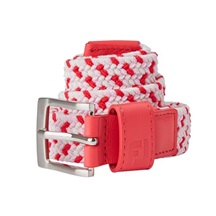 FootJoy Braided damski pasek, czerwono/biało/różowy
