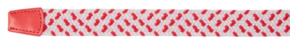 FootJoy Braided damski pasek, czerwono/biało/różowy