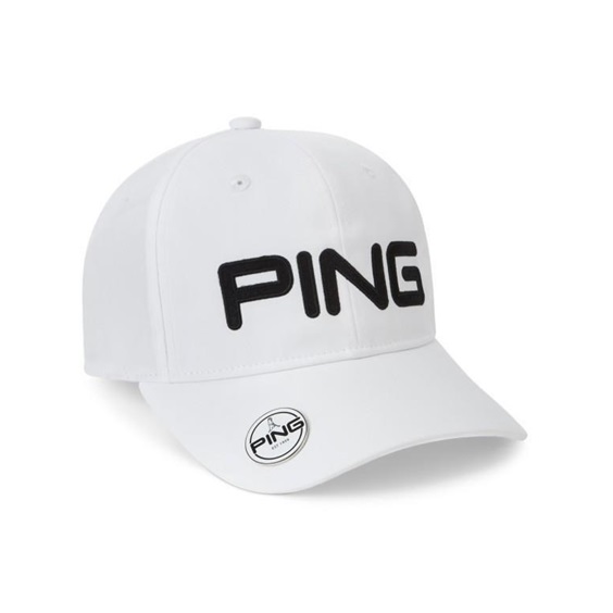 Ping Ball Marker czapka z daszkiem, biała