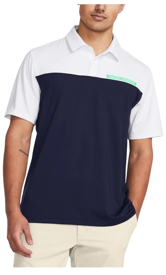 Under Armour T2G Color Block męskie polo, niebiesko/białe