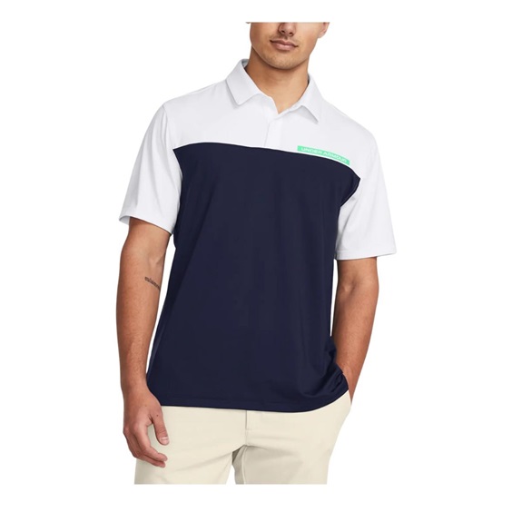Under Armour T2G Color Block męskie polo, niebiesko/białe