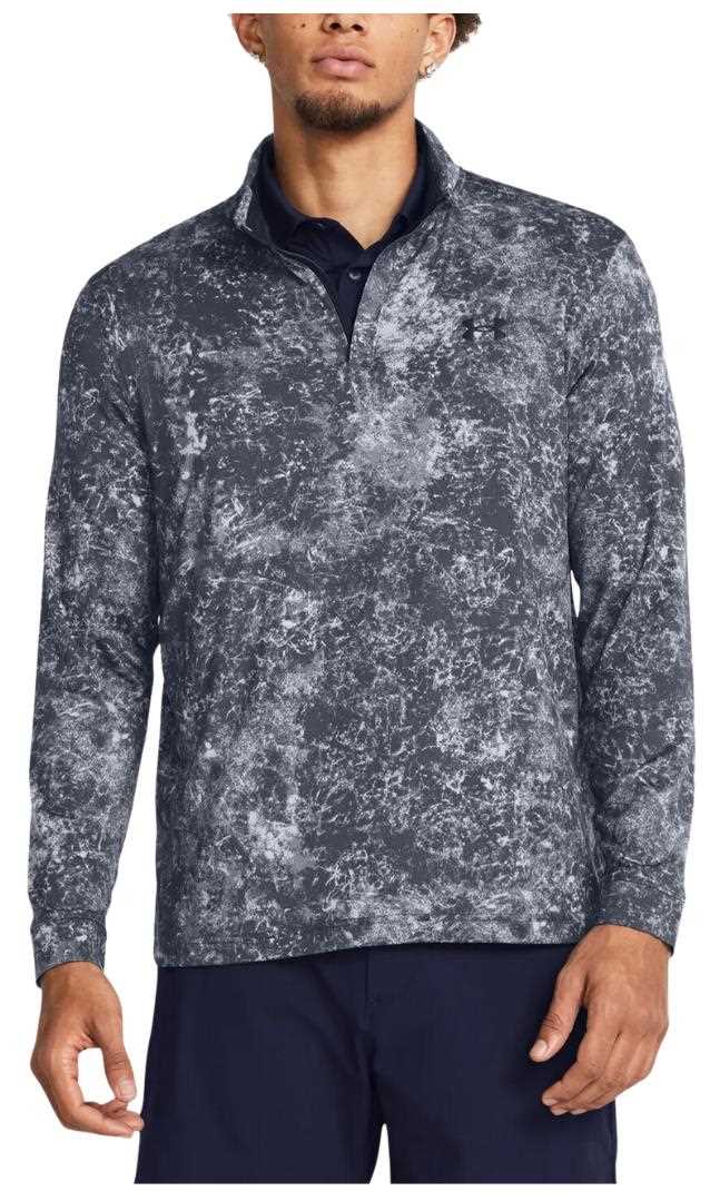 Under Armour Playoff Printed 1/4 Zip męska bluza, downpour gray/midnight navy