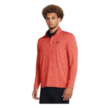 Under Armour Playoff Printed 1/4 Zip męska bluza, coho/red solstice/black