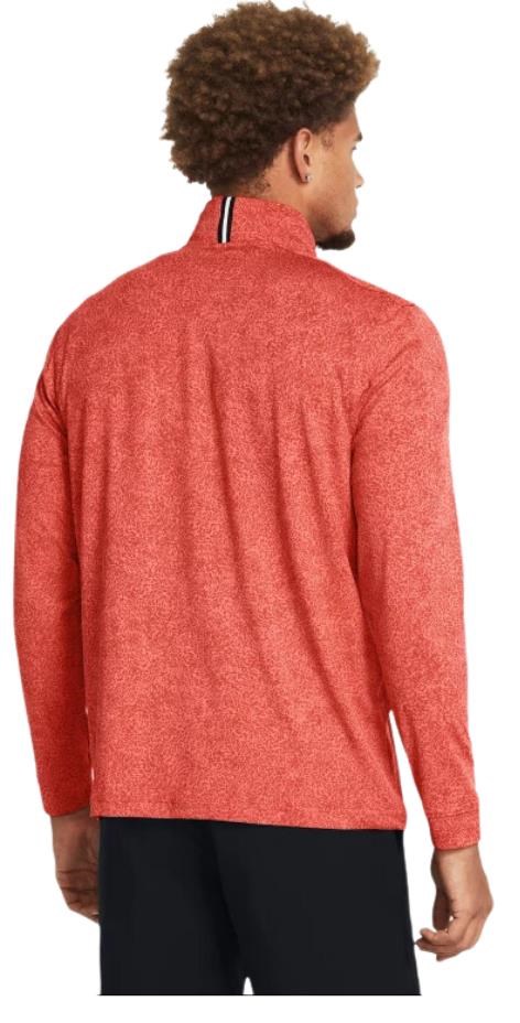 Under Armour Playoff Printed 1/4 Zip męska bluza, coho/red solstice/black