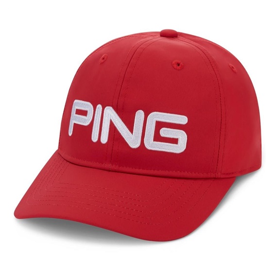 Ping Unstructured męska czapka z daszkiem, czerwona