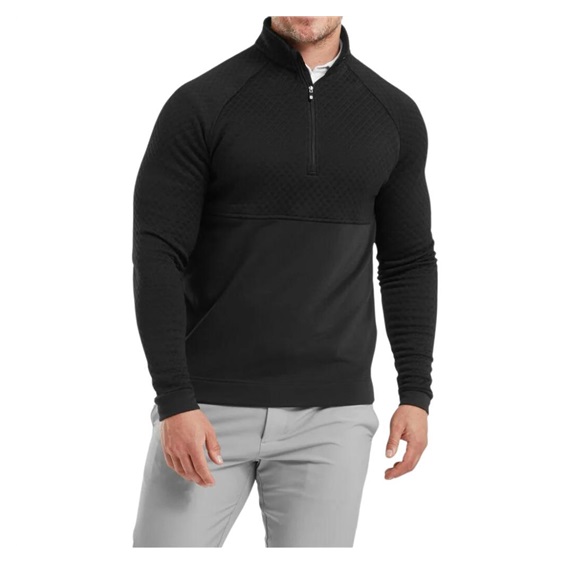 FootJoy Jacquard Thermal Chill-Out męska bluza, czarna