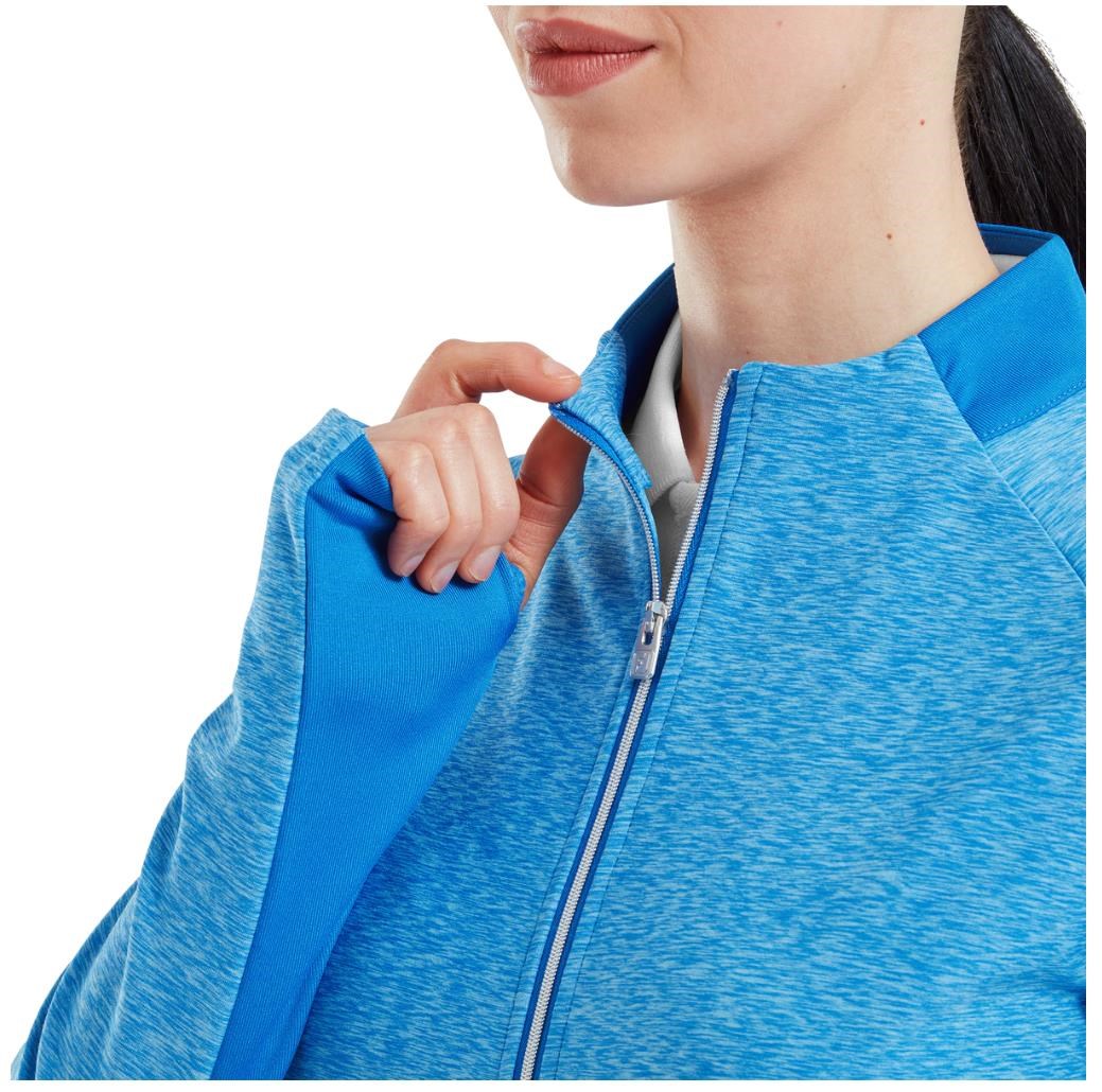 Footjoy Full-Zip Space Dye Thermal Midlayer damska bluza, blue/aqua