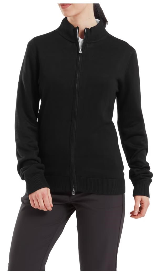 FootJoy Drirelease Full-Zip Lined damski sweter, czarny
