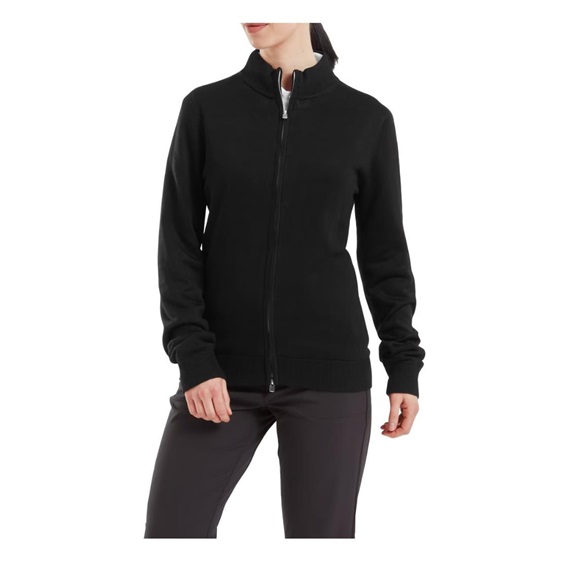 FootJoy Drirelease Full-Zip Lined damski sweter, czarny